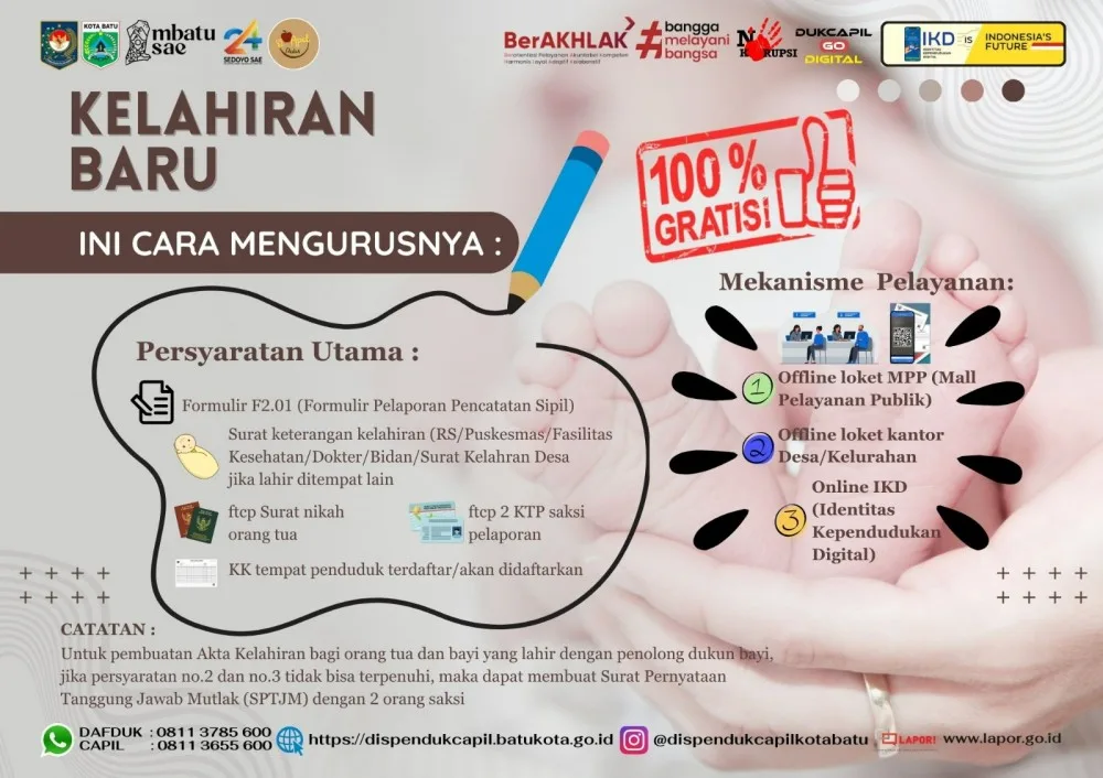 Info! Syarat Pembuatan Akta Kelahiran