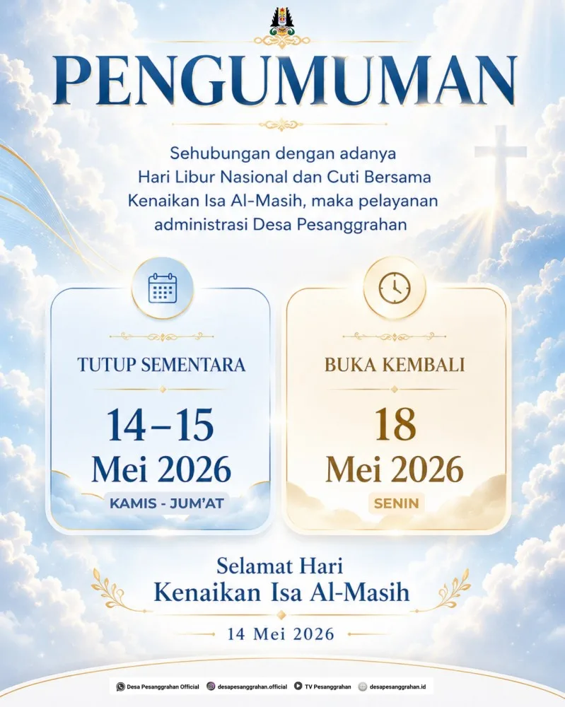 Pengumuman Layanan Administrasi