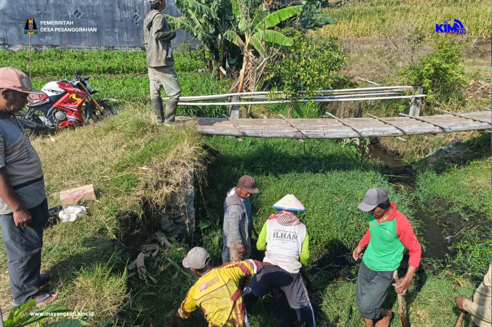 Petani Desa Bersama-Sama Melaksanakan Susuk Wangan